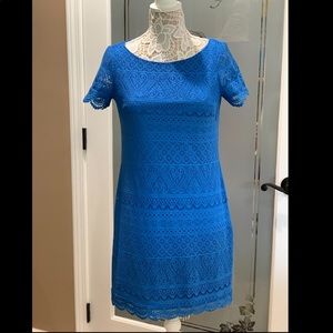 London Times Blue Lace Dress